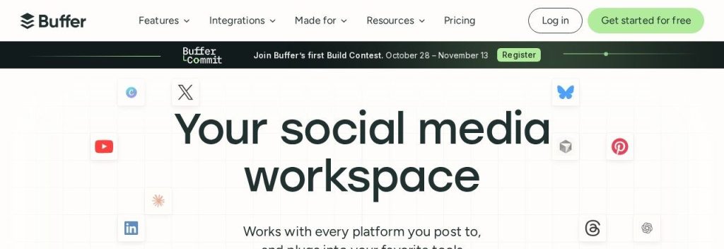 Buffer homepage