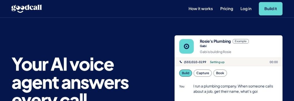 Goodcall homepage