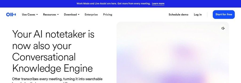 Otter.ai homepage