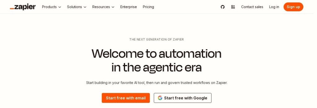 Zapier homepage